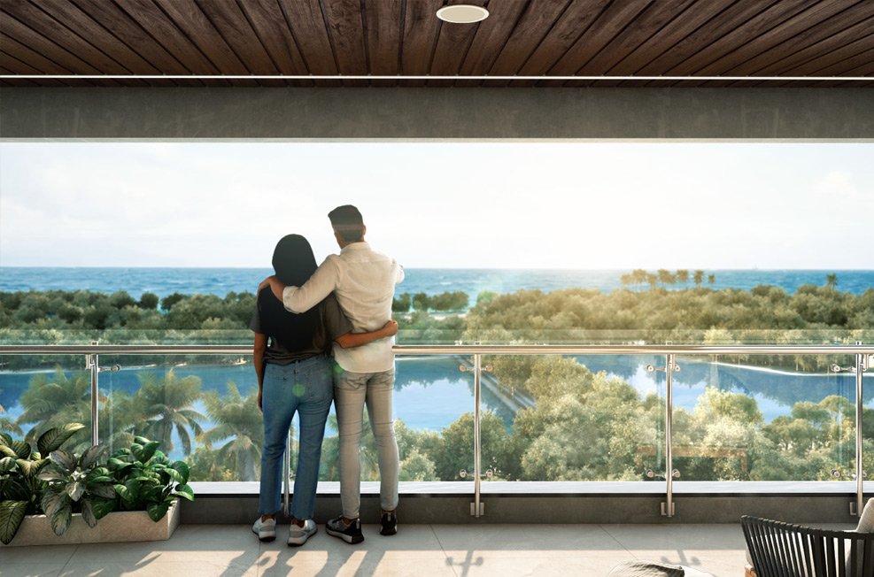 Blue Jewel balcony facing the sea and backwaters